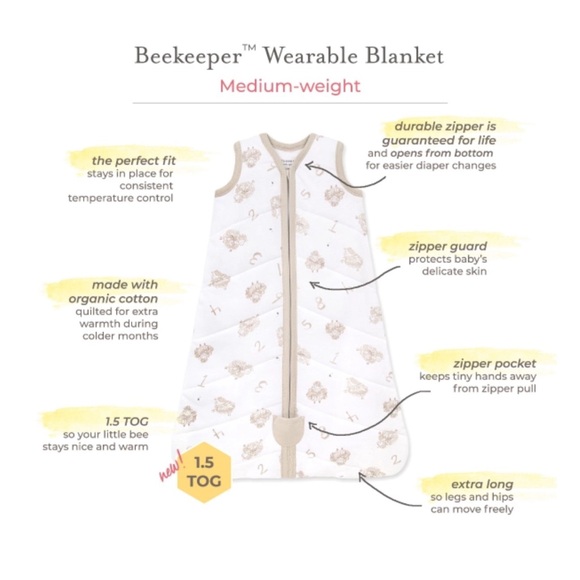 Burt’s Bees Sleep sack 6-12months - Picture 5 of 5